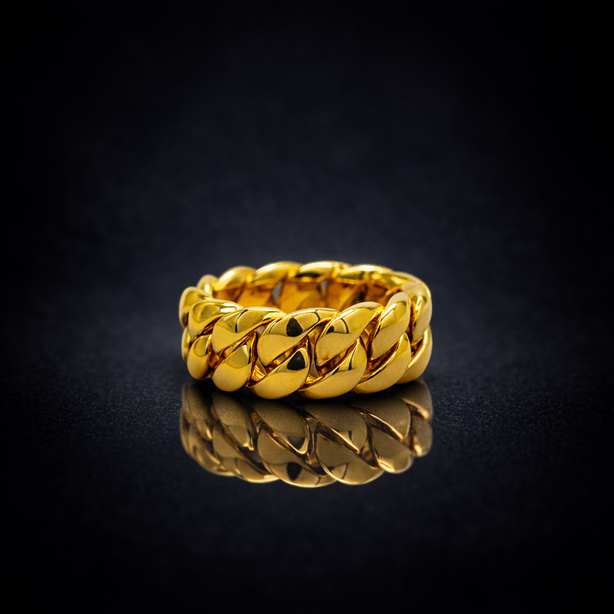 14K Solid Gold Cuban Ring