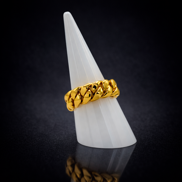 14K Solid Gold Cuban Ring