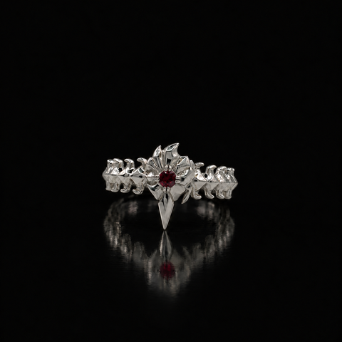 One Eye Ghoul - Solid Silver Kaneki Inspired Ring