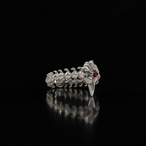 One Eye Ghoul - Solid Silver Kaneki Inspired Ring