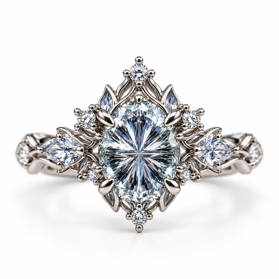 Cloud bespoke engagement ring